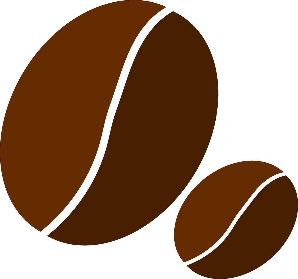 marrón café frijoles icono en plano estilo. vector