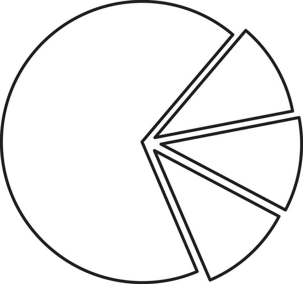 Analysis symbol with illustration of Pie Chart. vector