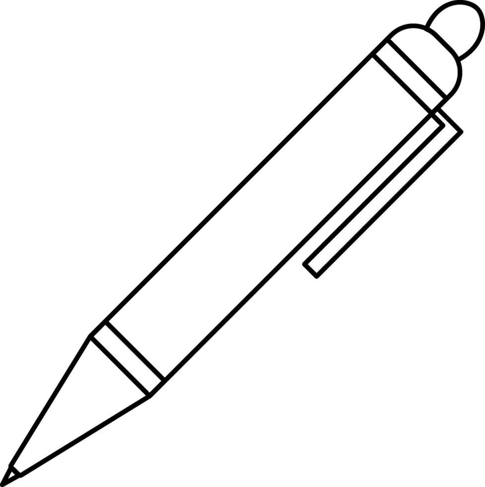Pen icon for office work in stroke style. vector