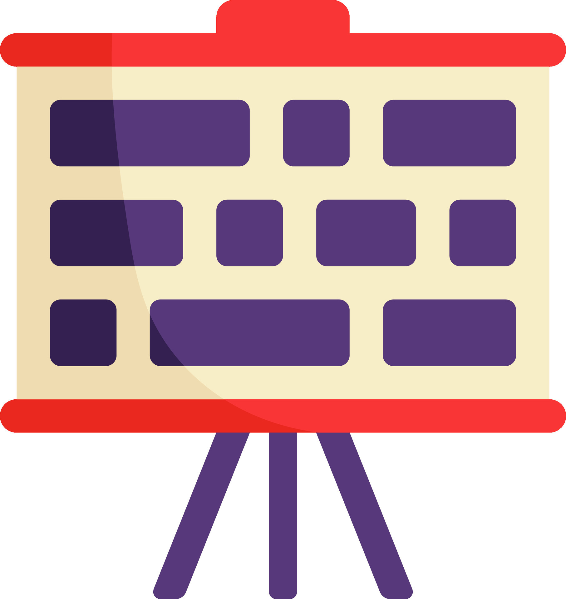Flat Style Easel Board Colorful Icon. 24947764 Vector Art at Vecteezy