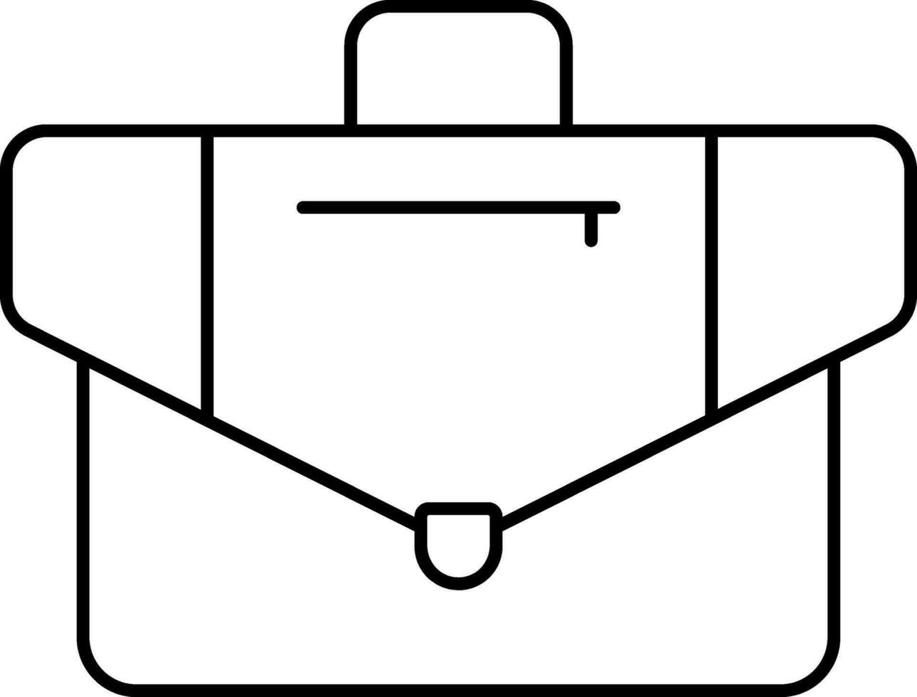 Isolated Briefcase Icon In Thin Line Art. vector