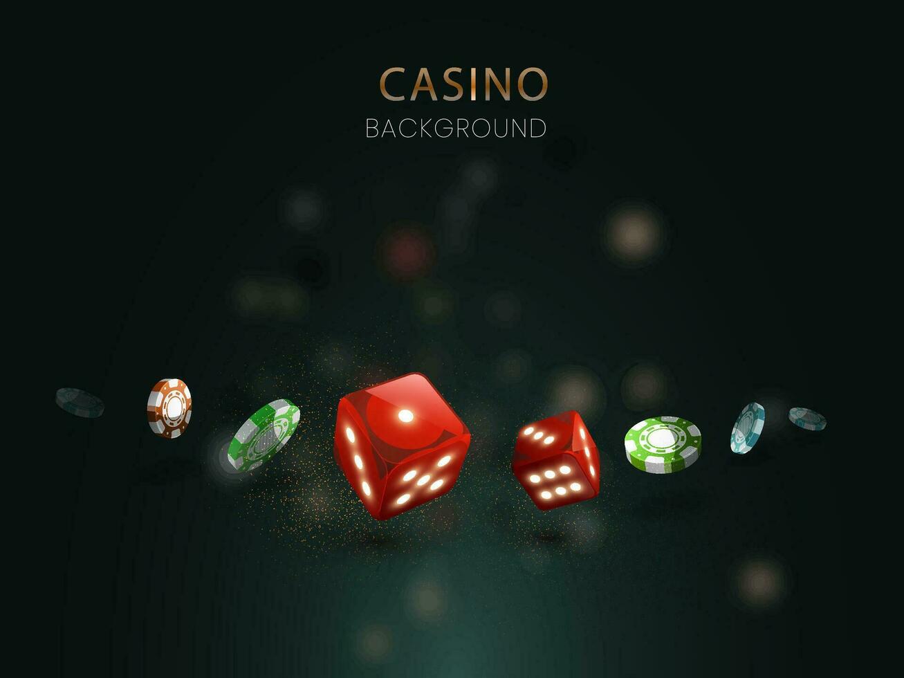 Casino background with poker chips vector