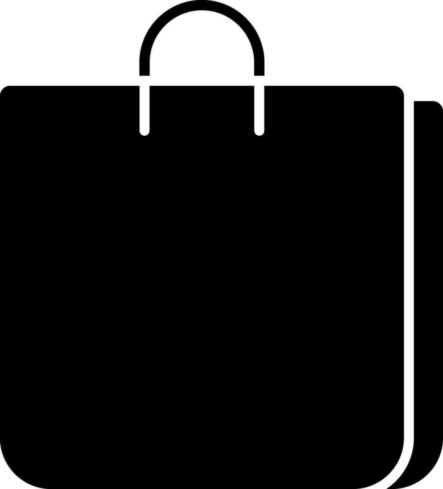 Carry Bag Icon In Glyph Style. vector