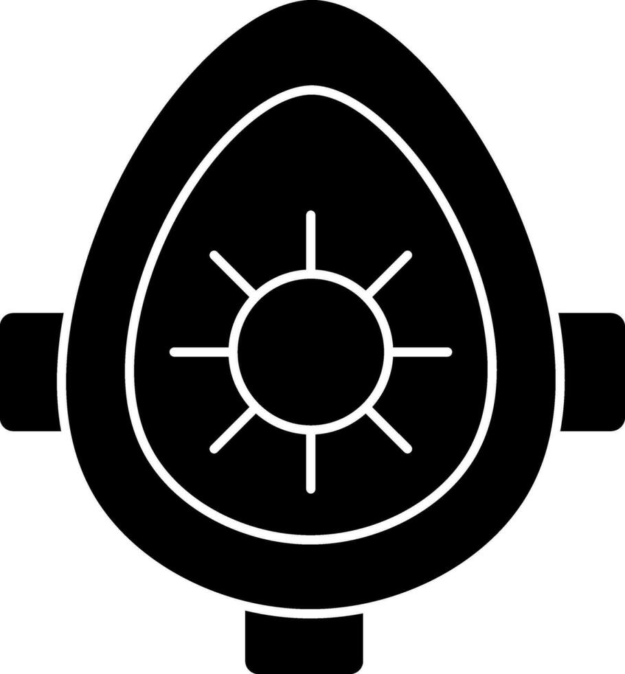 Oxygen Mask Icon In Black and White Color. vector