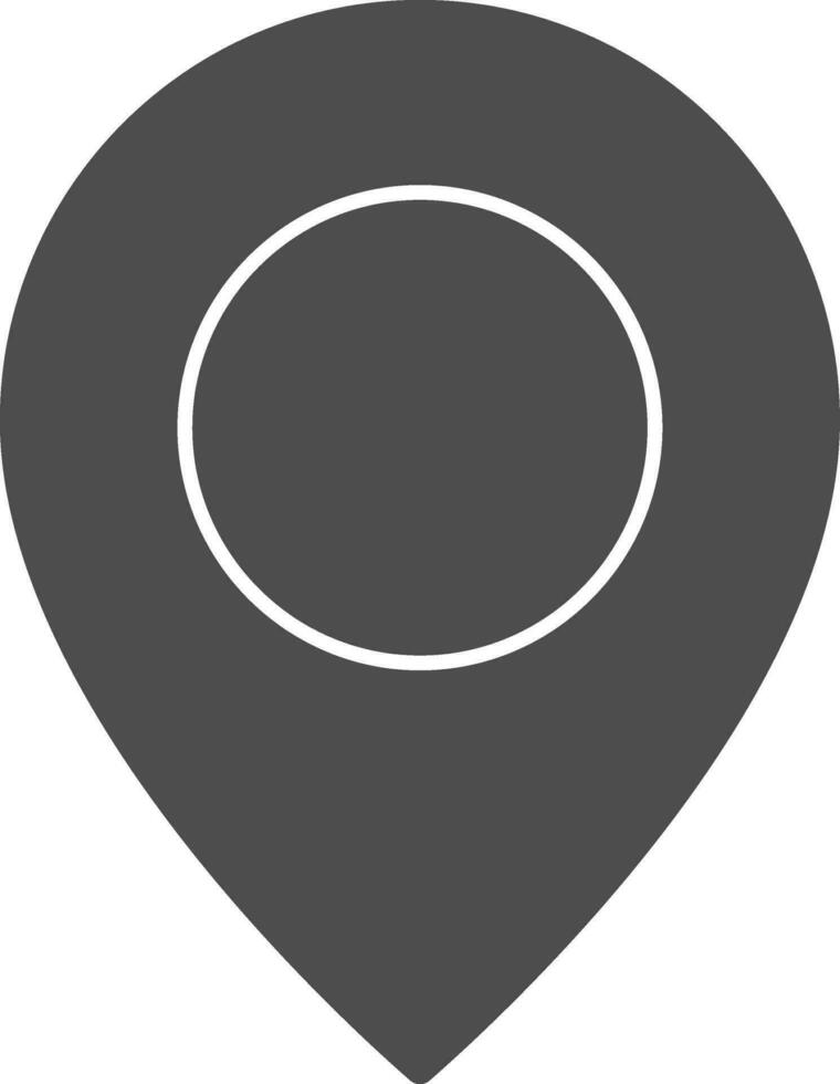 Location Pin Icon In Gray And White Color. vector
