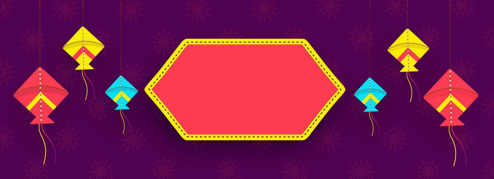 Kites with text placeholder. vector