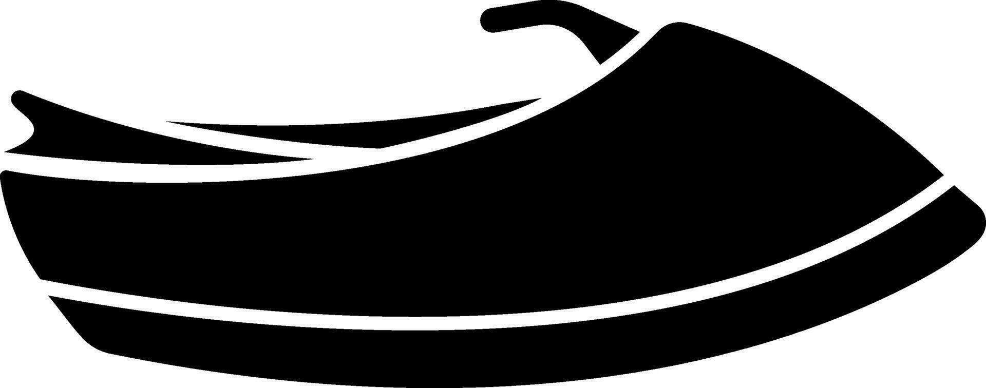 Boat icon in Black and White color. vector