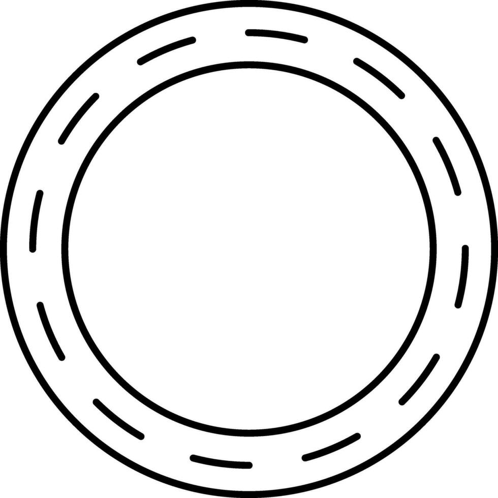 Isolated Coin Icon In Black Thin Line Art. vector
