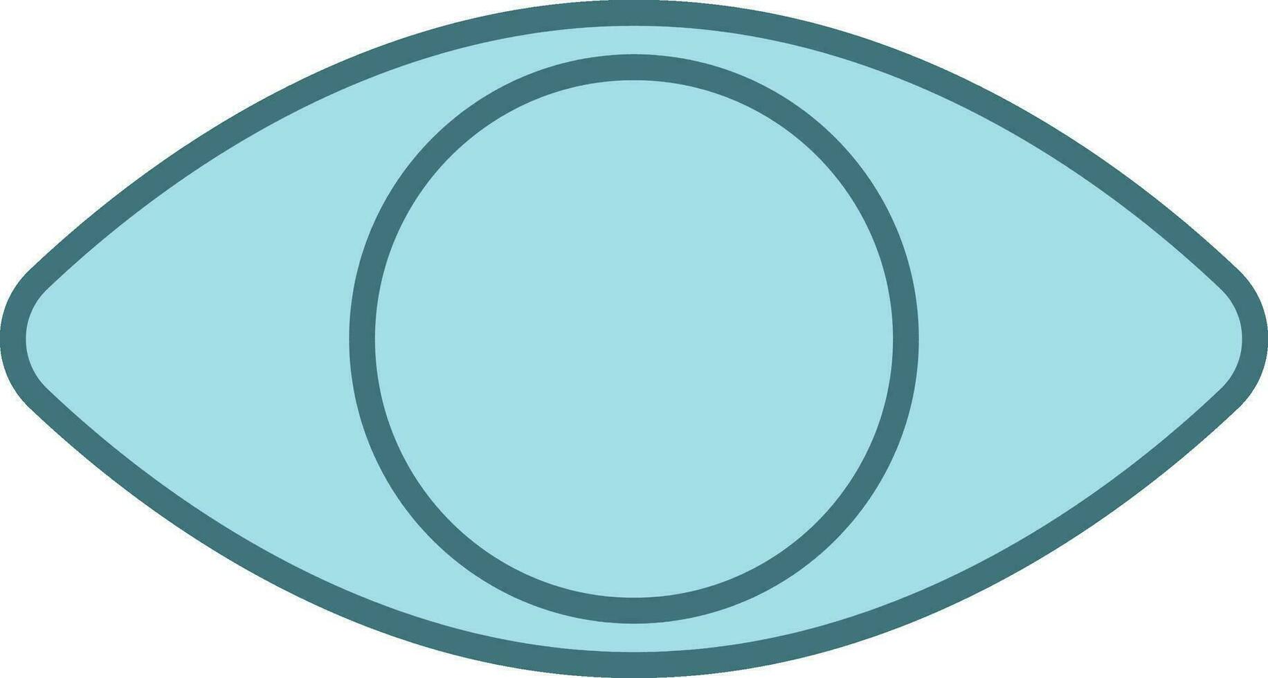 azul ojo icono o símbolo en plano estilo. vector