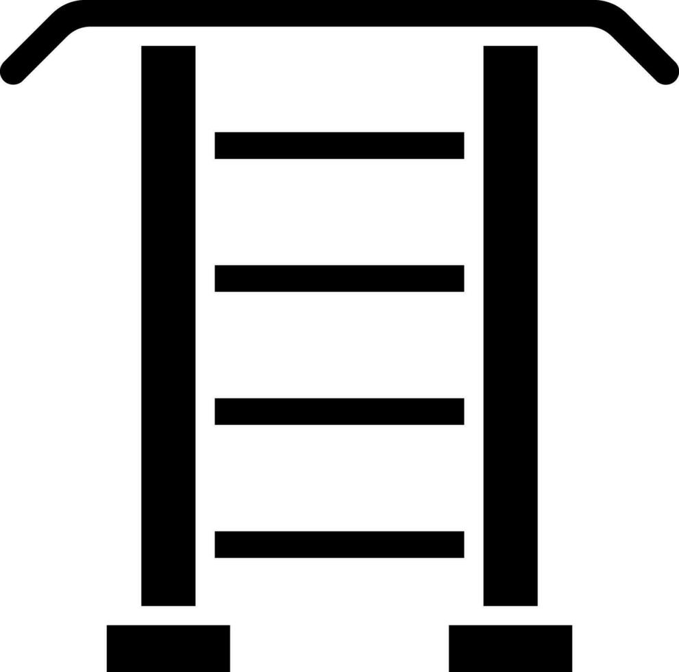 Street workout icon in black color. vector