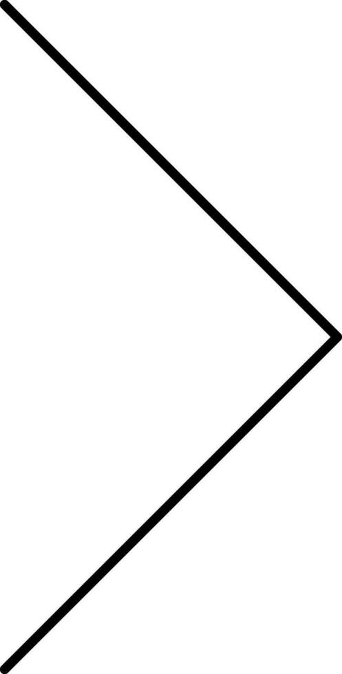 Triangle Arrow Right Arrow Icon In Linear Style. vector