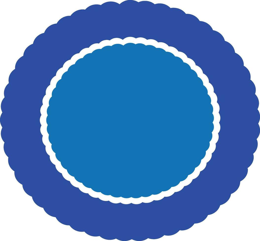 azul pegatina icono vector