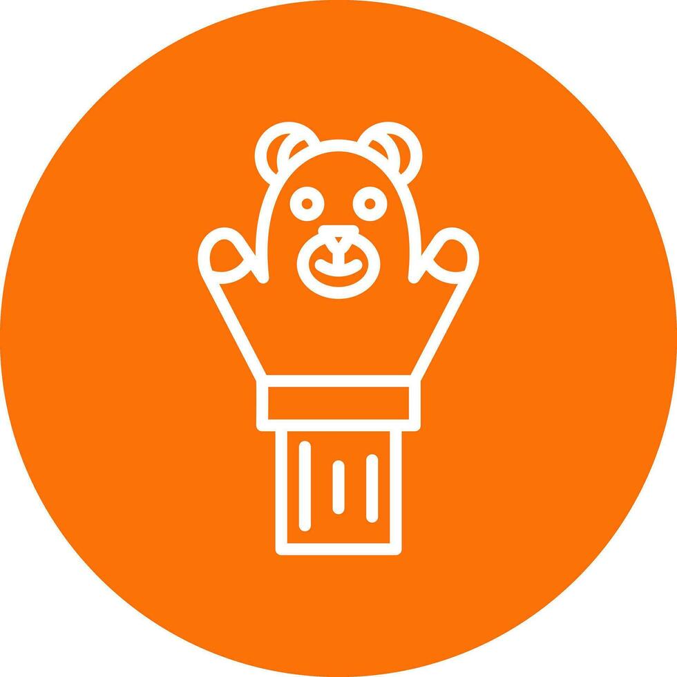 Hand puppet Vector Icon Design