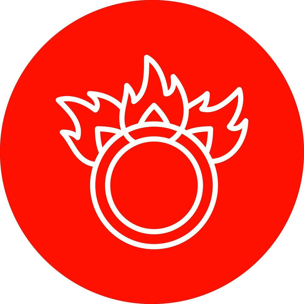 diseño de icono de vector de anillo de fuego