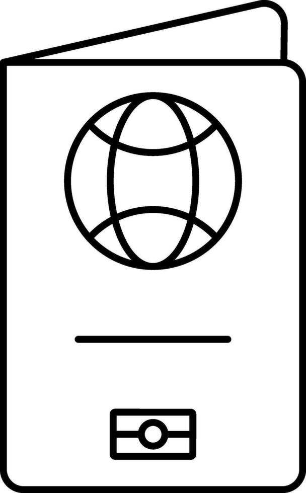 aislado pasaporte icono en lineal estilo. vector