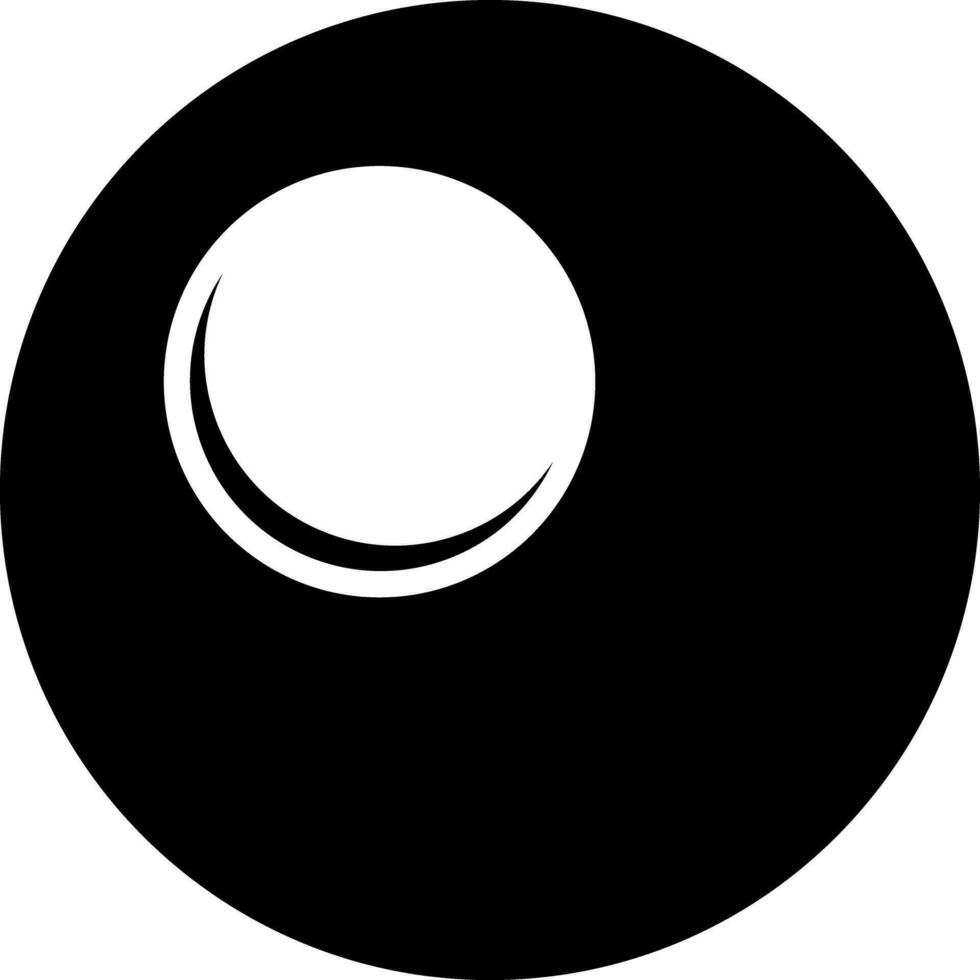 billar pelota icono en negro y blanco color. vector