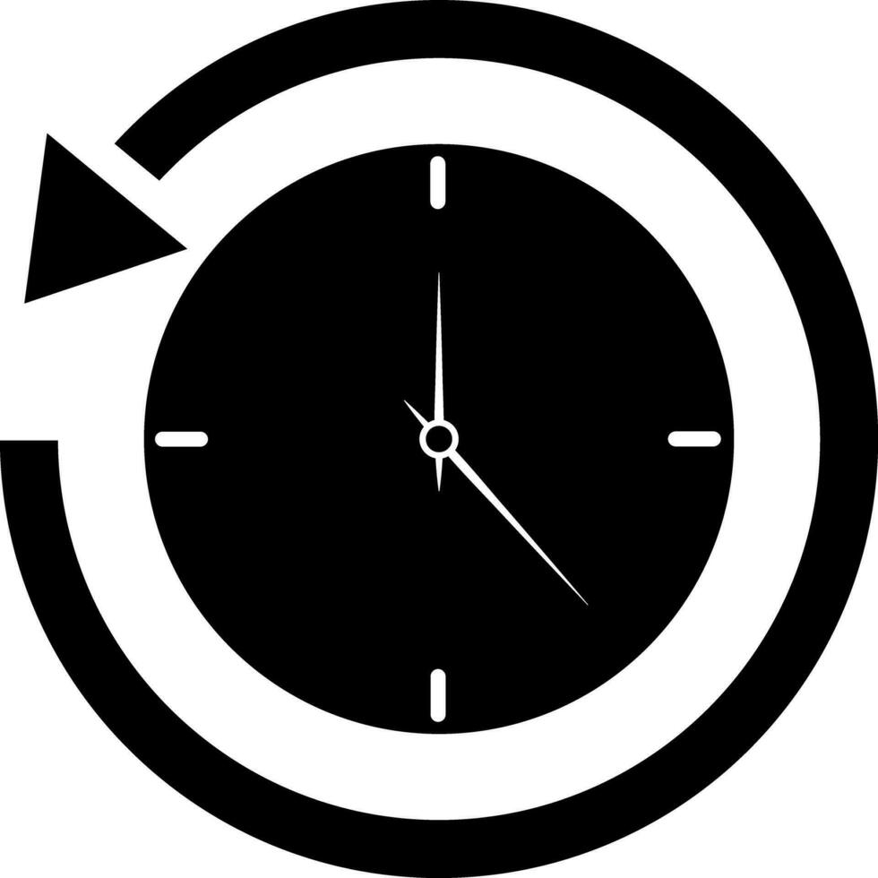Historical wall clock icon or symbol. vector