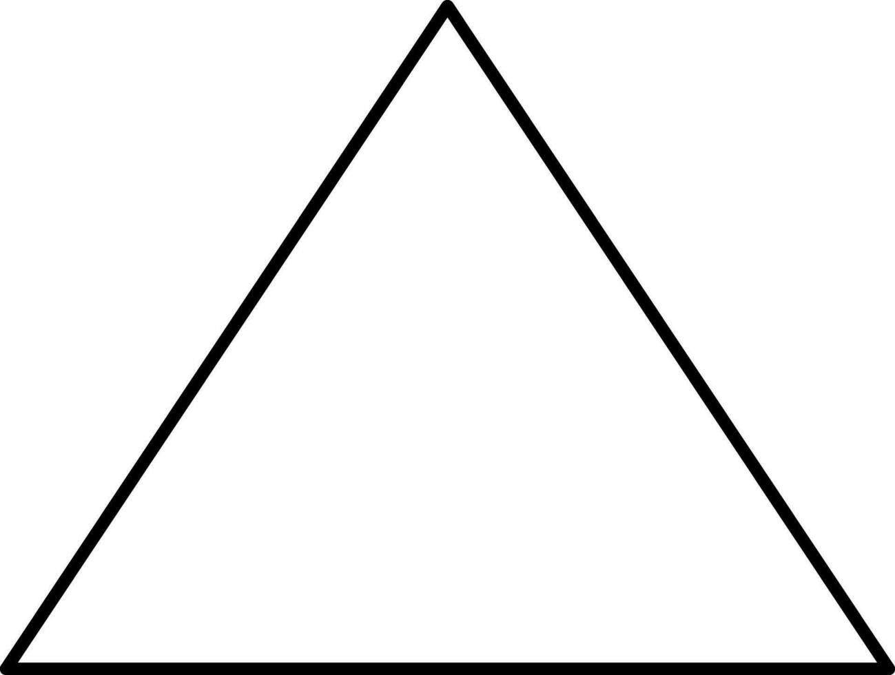 Up Arrow Triangle Icon In Black Linear Style. vector