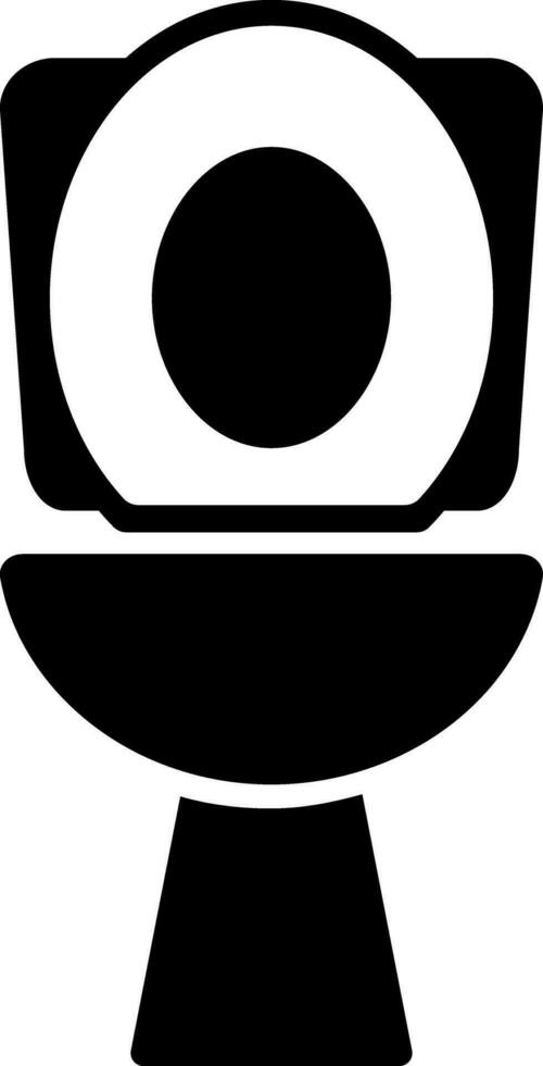 Glyph illustration of toilet icon. vector