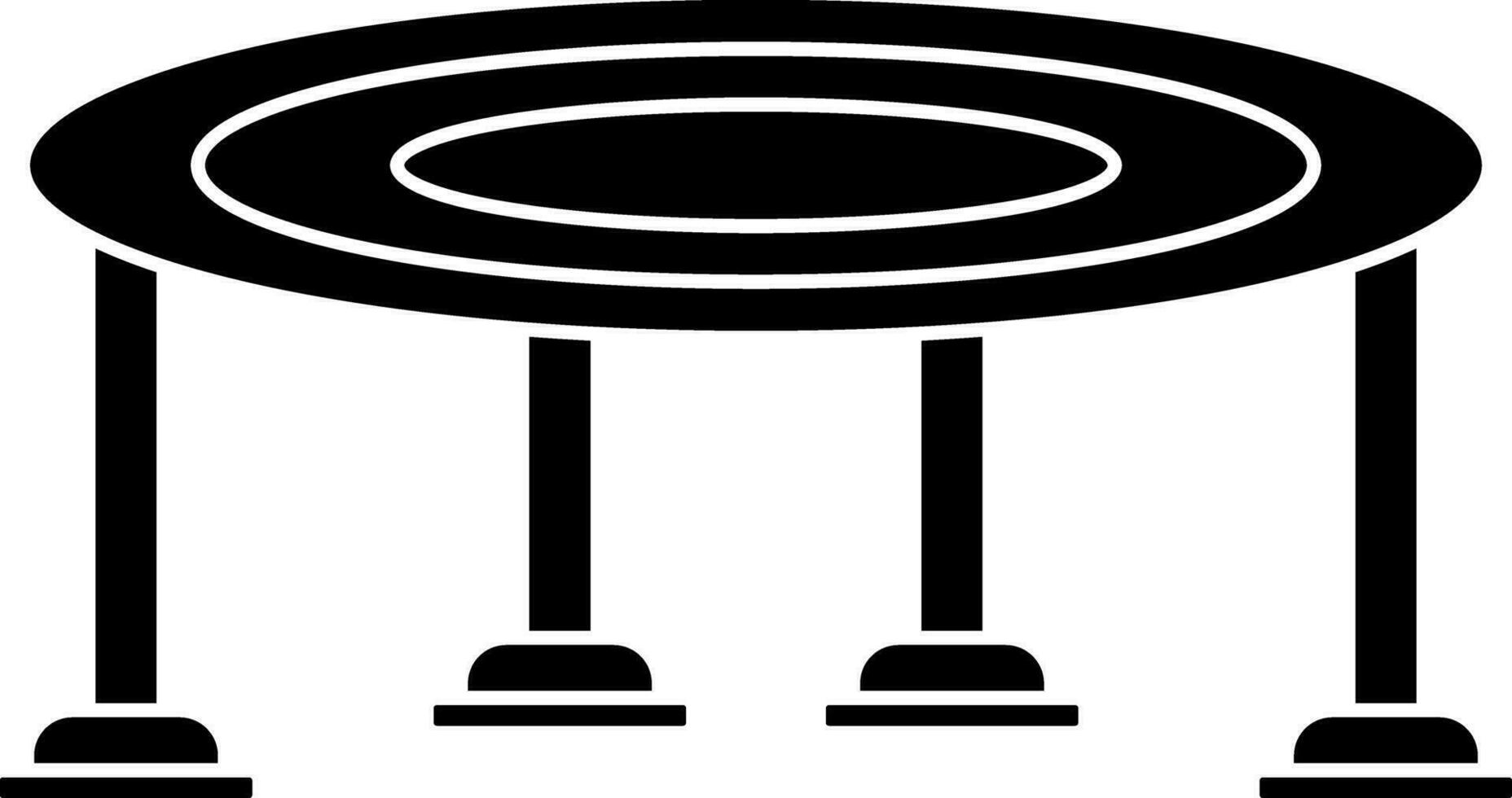 Glyph trampoline icon. vector