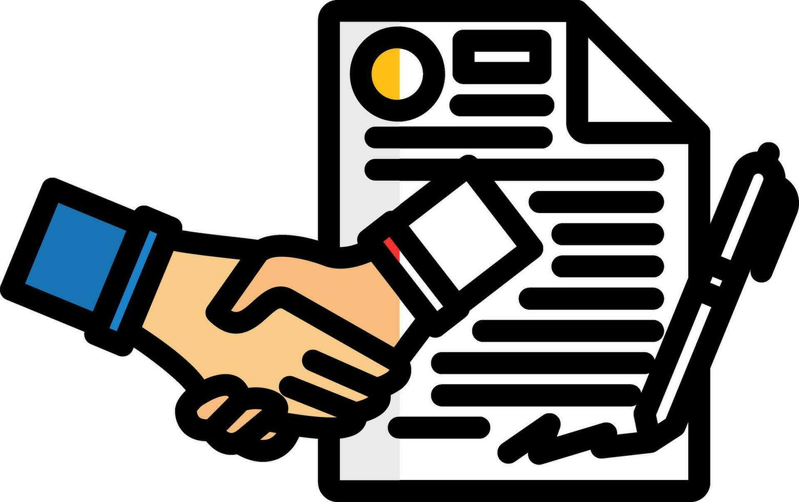 Contract Vector Icon Design