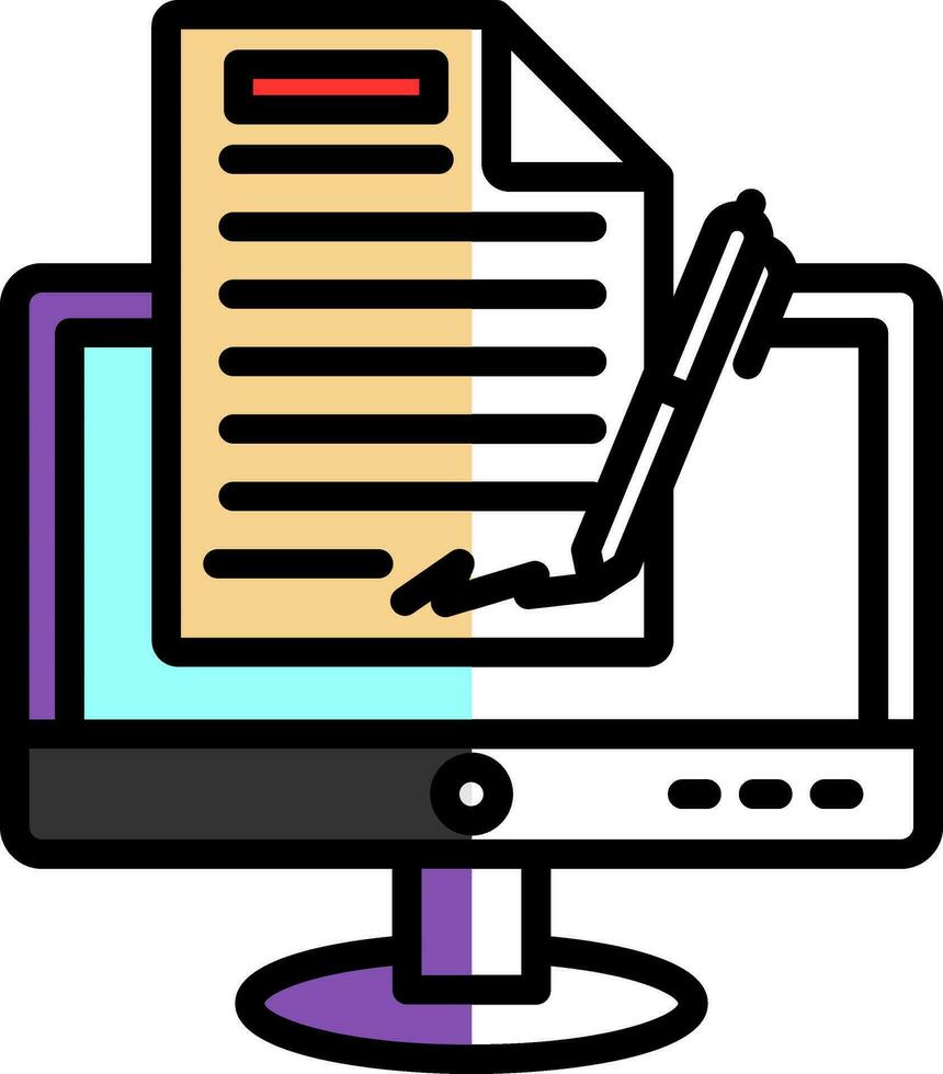 Digital signature Vector Icon Design