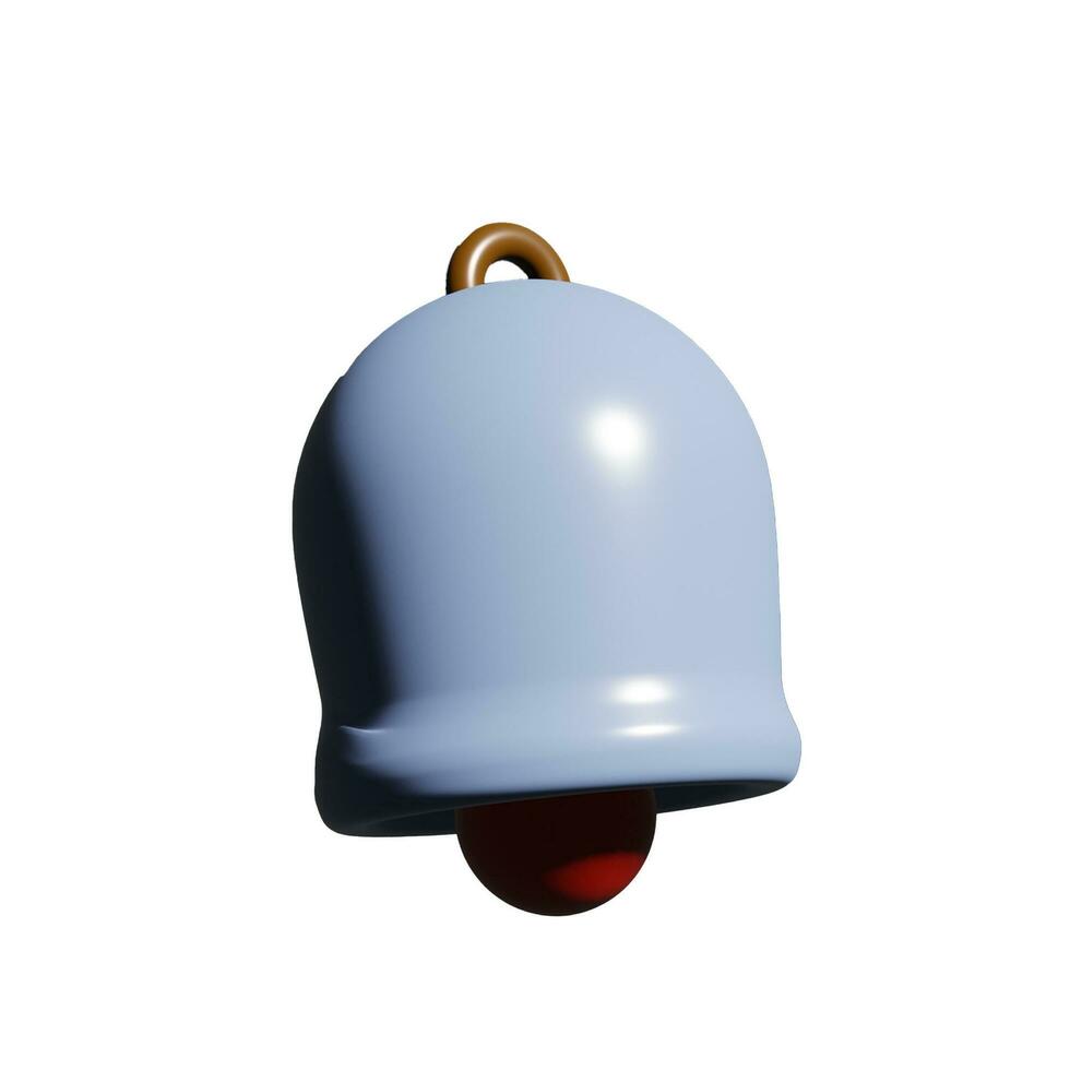 Cute bell notice alert, sign or symbol website icon 3d illustration photo