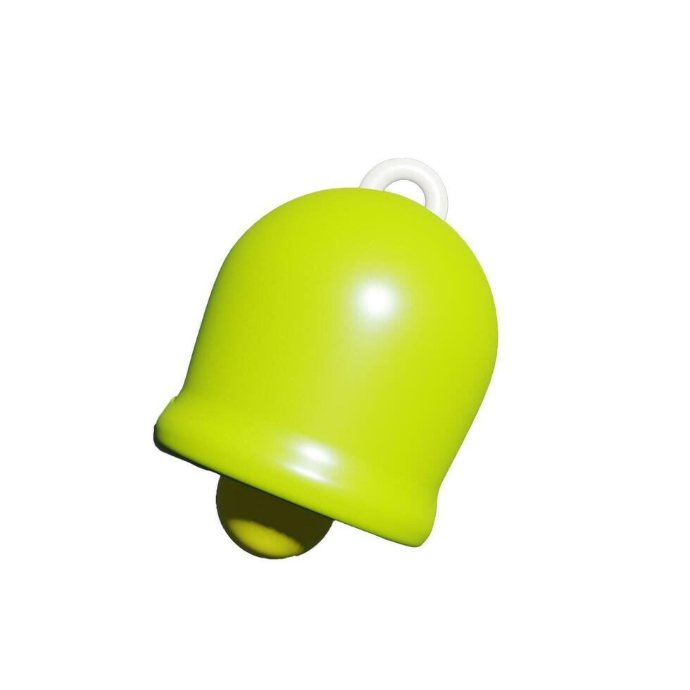 Cute bell notice alert, sign or symbol website icon 3d illustration photo