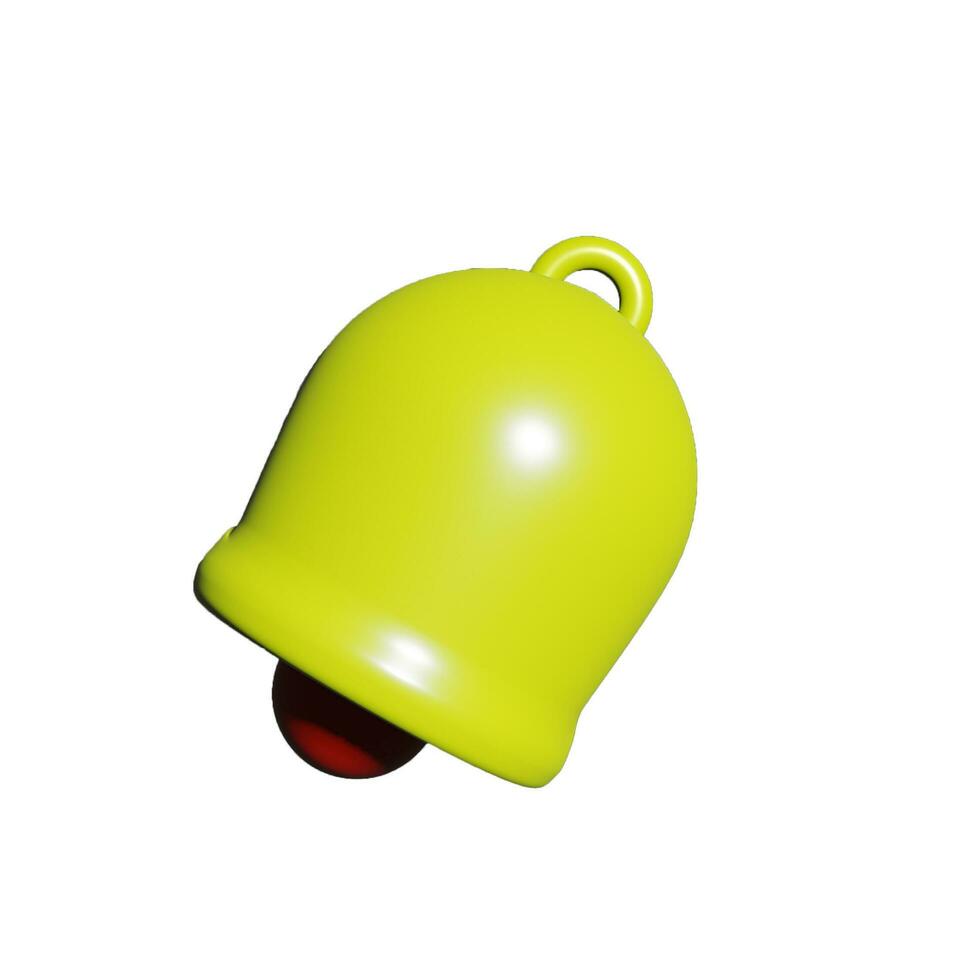 Cute bell notice alert, sign or symbol website icon 3d illustration photo