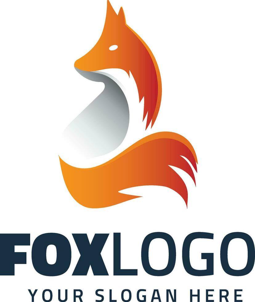 Fox logo template with letter S shape vector
