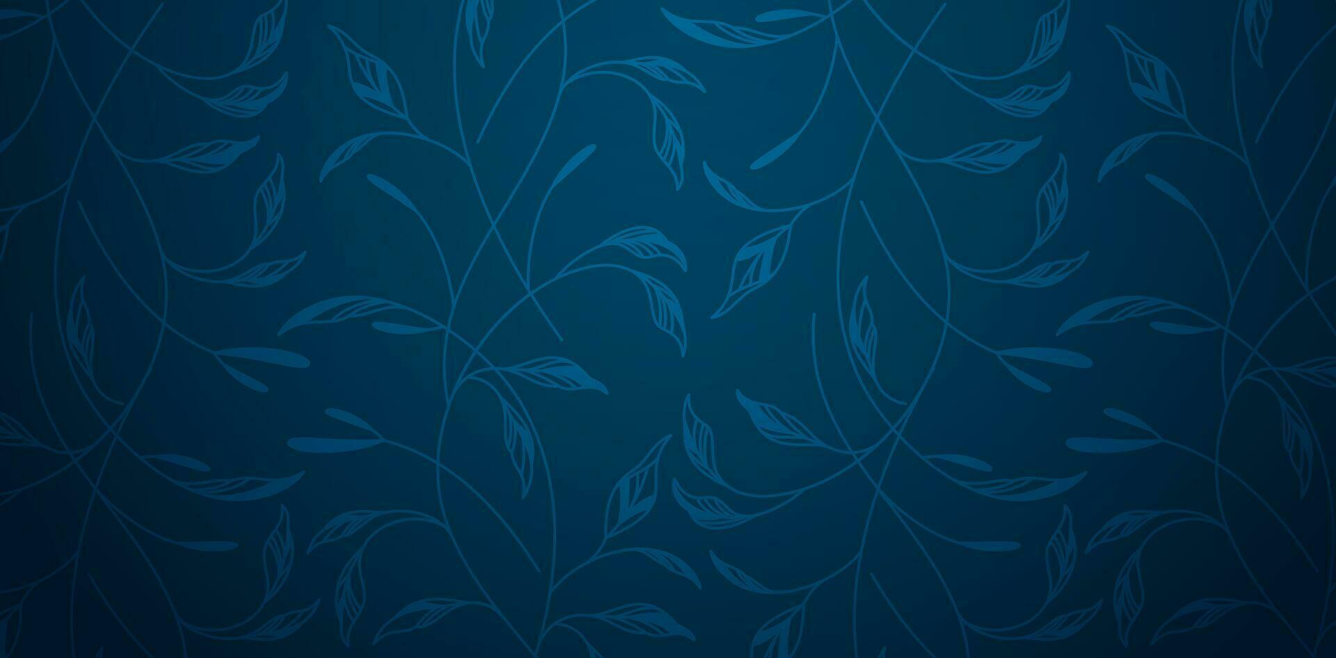 vector illustration Abstract blue background with leaves wallpapers for Presentations marketing, decks, ads, books covers, Digital interfaces, print design templates material, wedding invitation cards