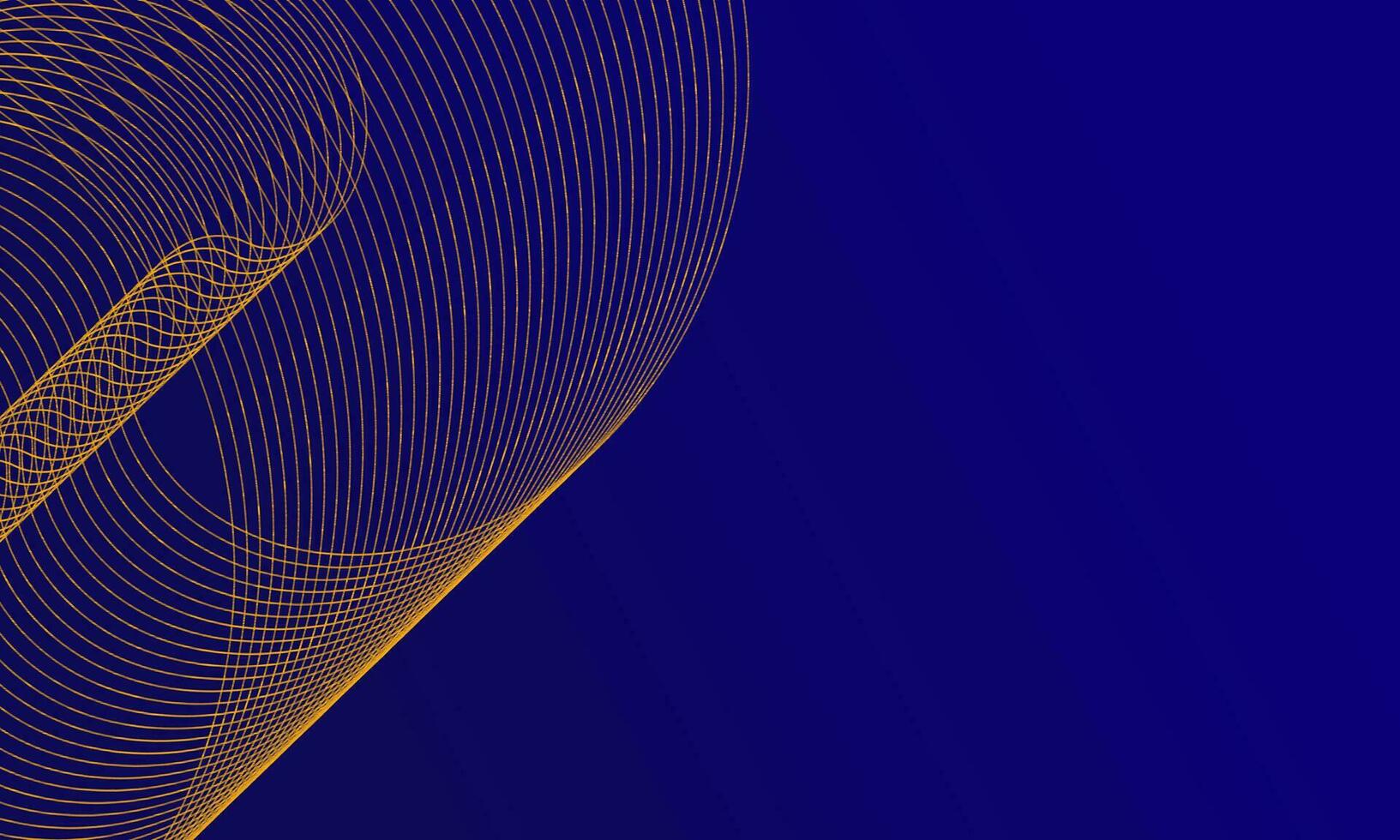 Golden of lines with the blue background. vector
