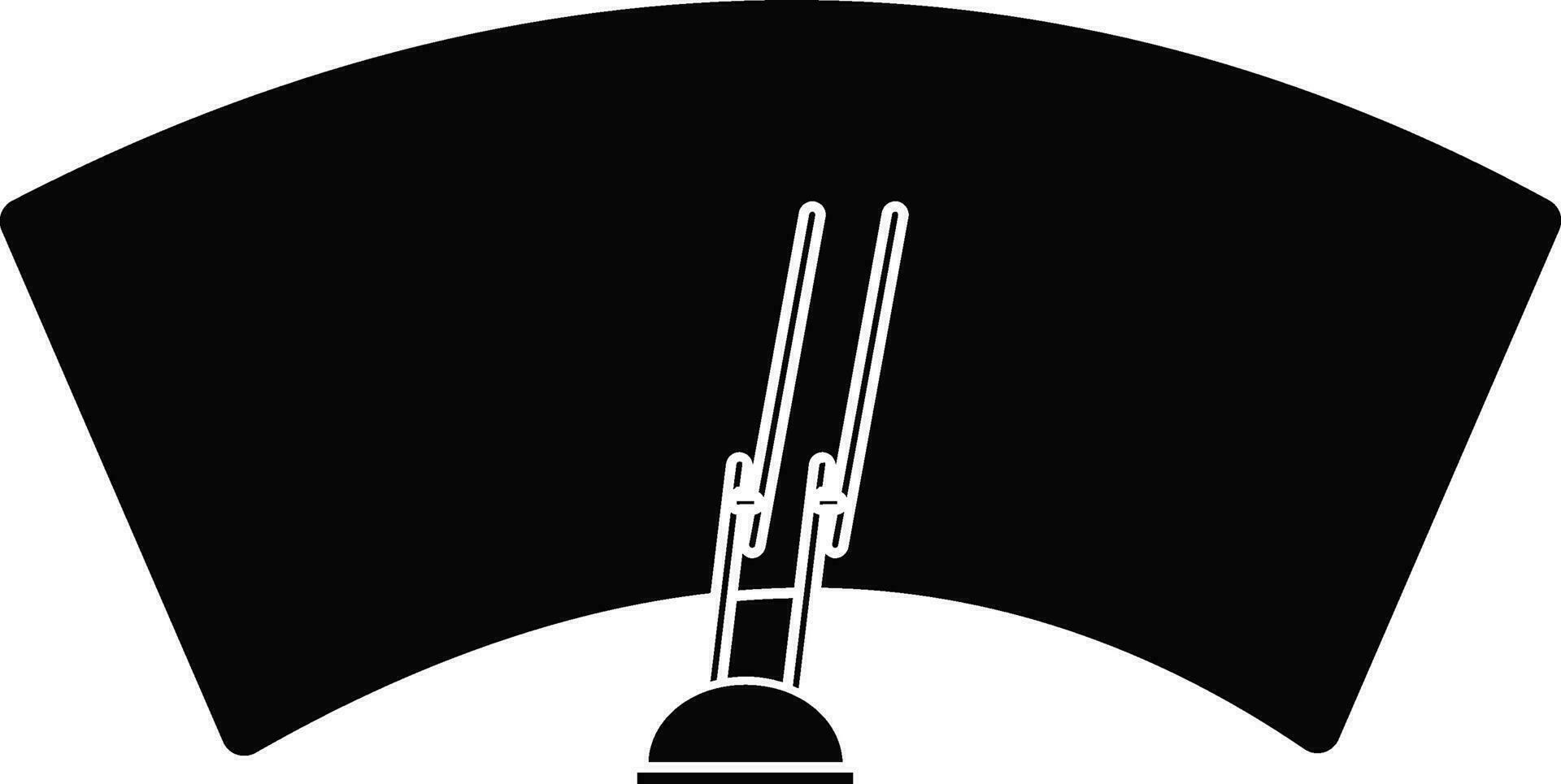 Black and White windshield wiper. vector