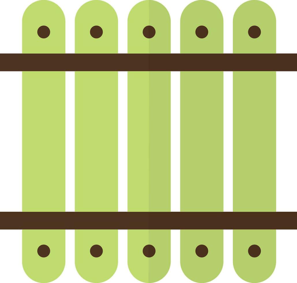 Wooden fence icon for protection concept in half shadow. vector