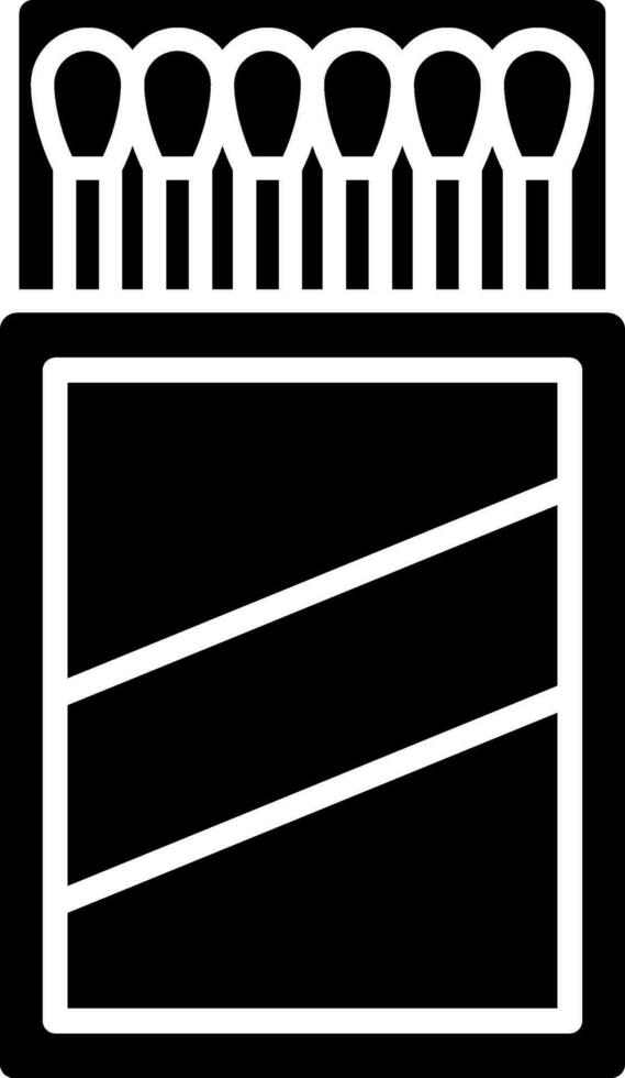 Matchbox glyph icon in flat style. vector