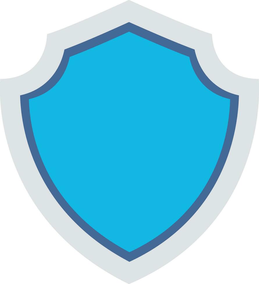 Flat style icon of a shield. vector