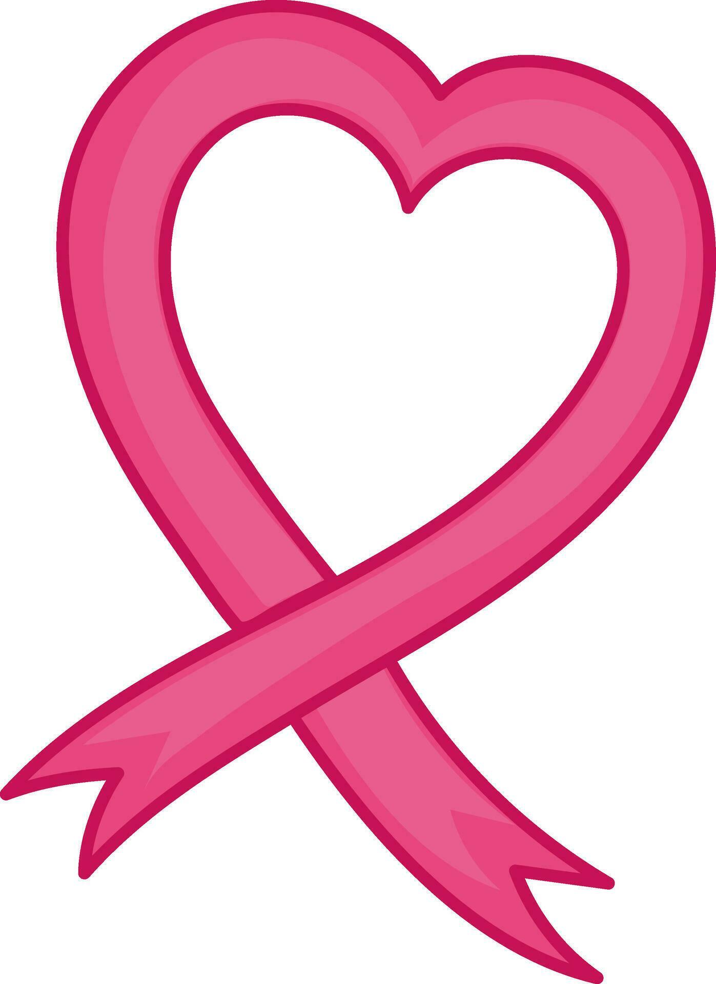 Heart Awareness Ribbon Icon In Pink Color. 24950031 Vector Art at Vecteezy