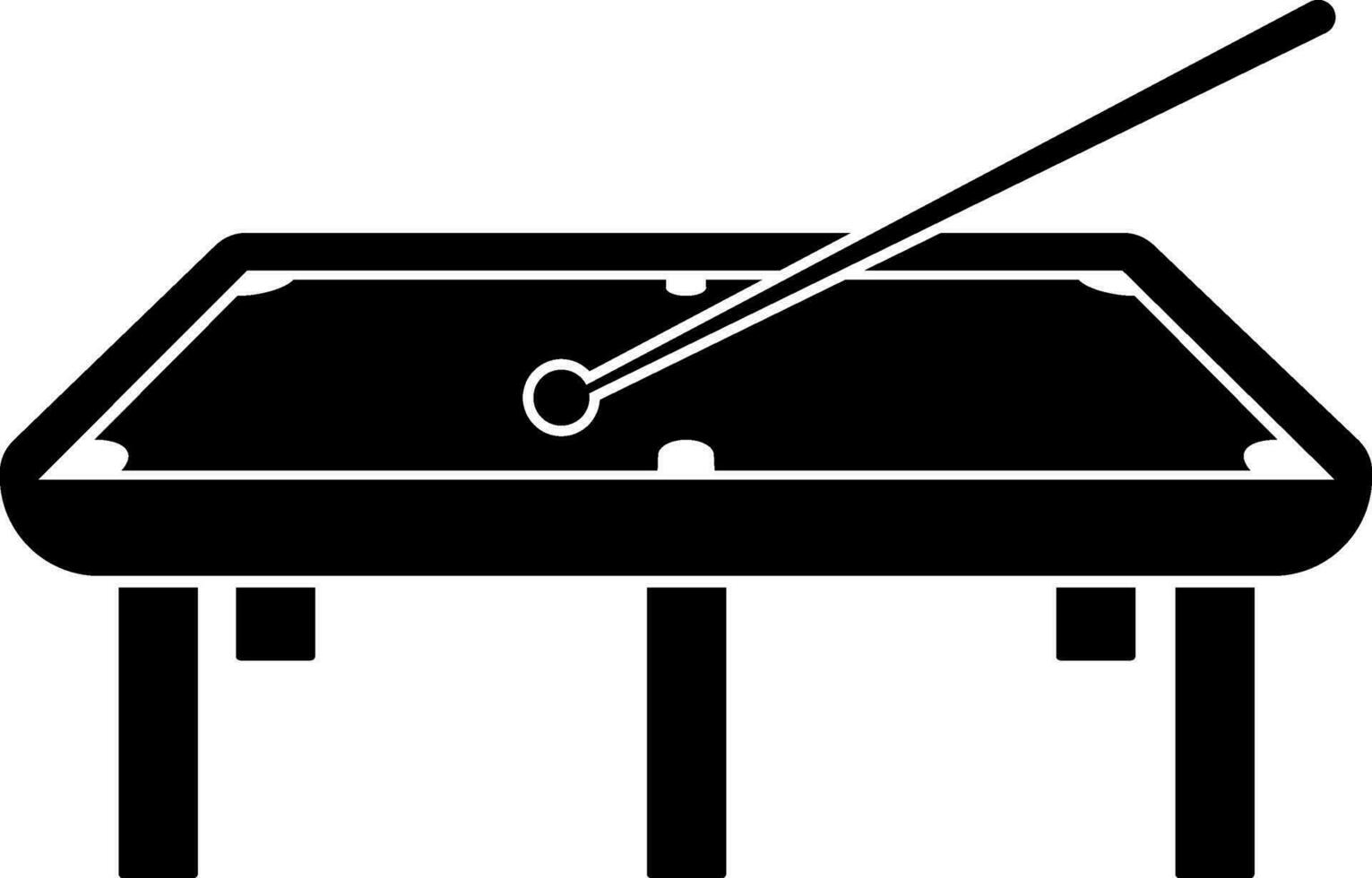 isolated snooker table flat icon. vector