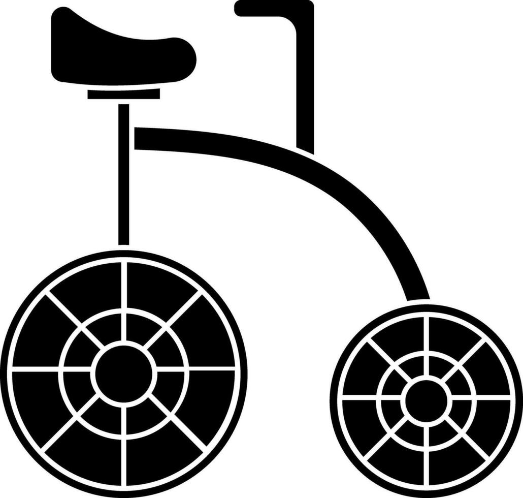 Circus bicycle icon. vector