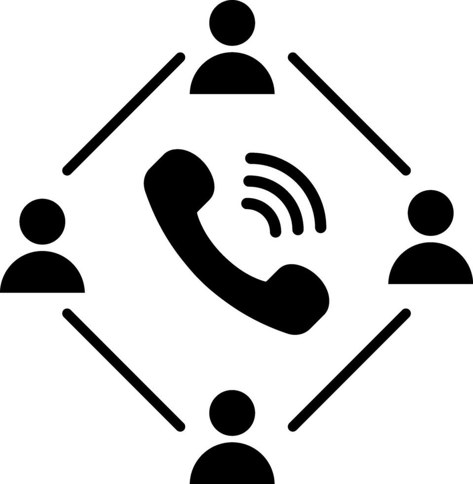 Vector illustration of conference call icon.