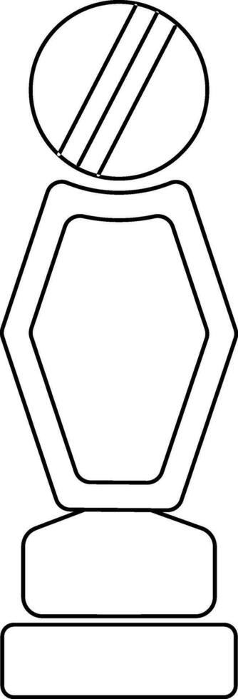 Black line art sport award. vector