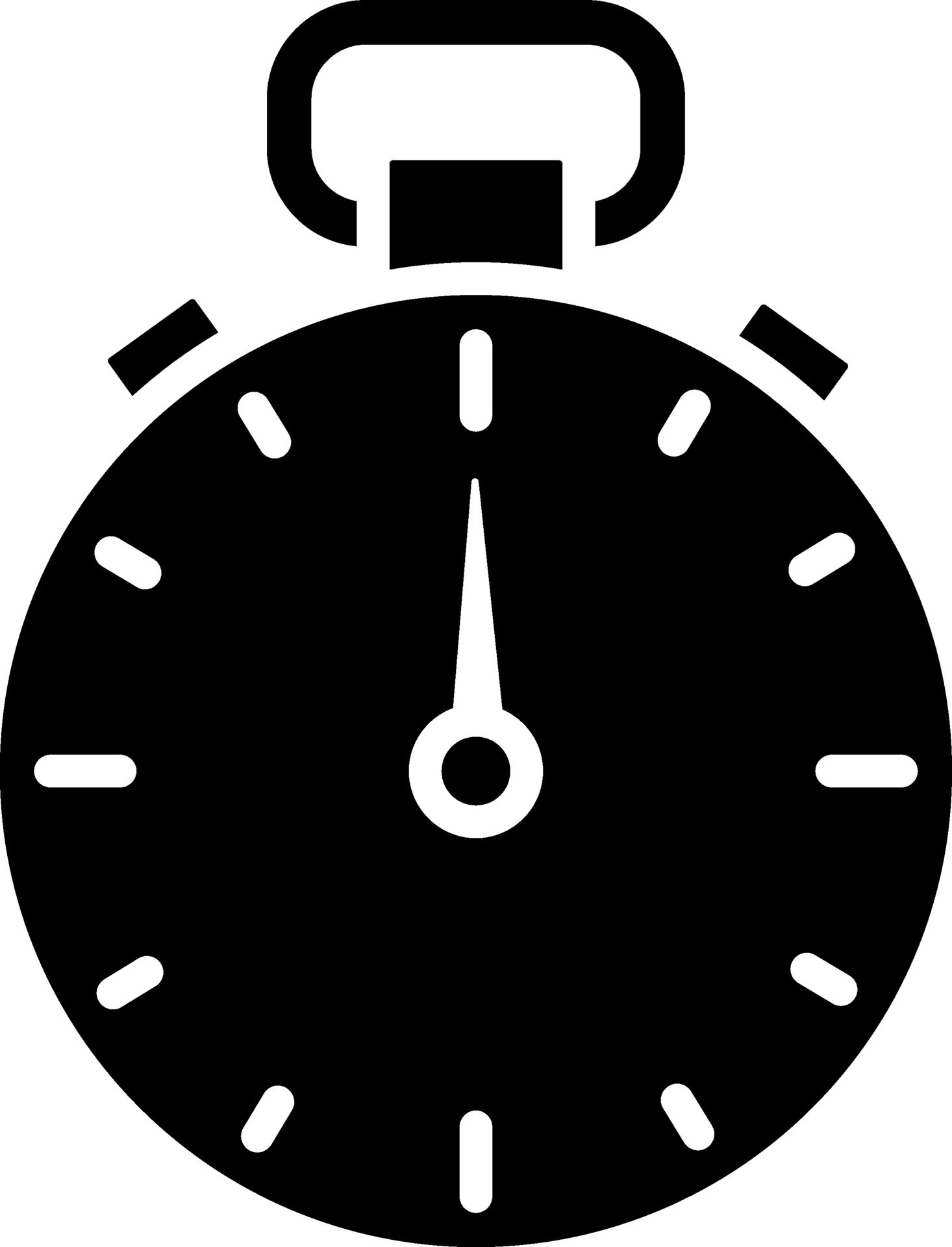 Black and White alarm clock icon in flat style. 24950095 Vector Art at Vecteezy