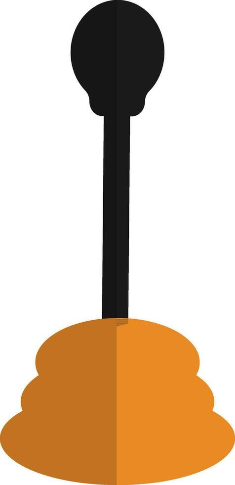 Black and orange gear stick icon. vector