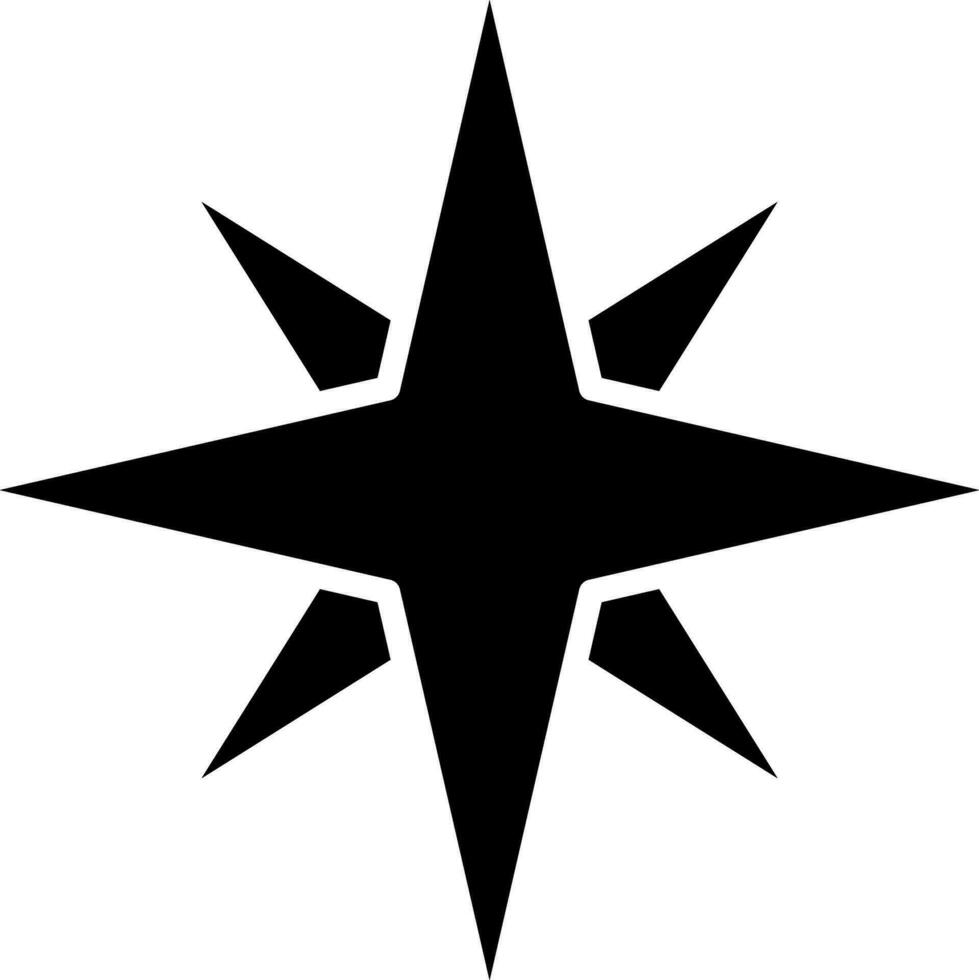 Illustration of star glyph icon. vector