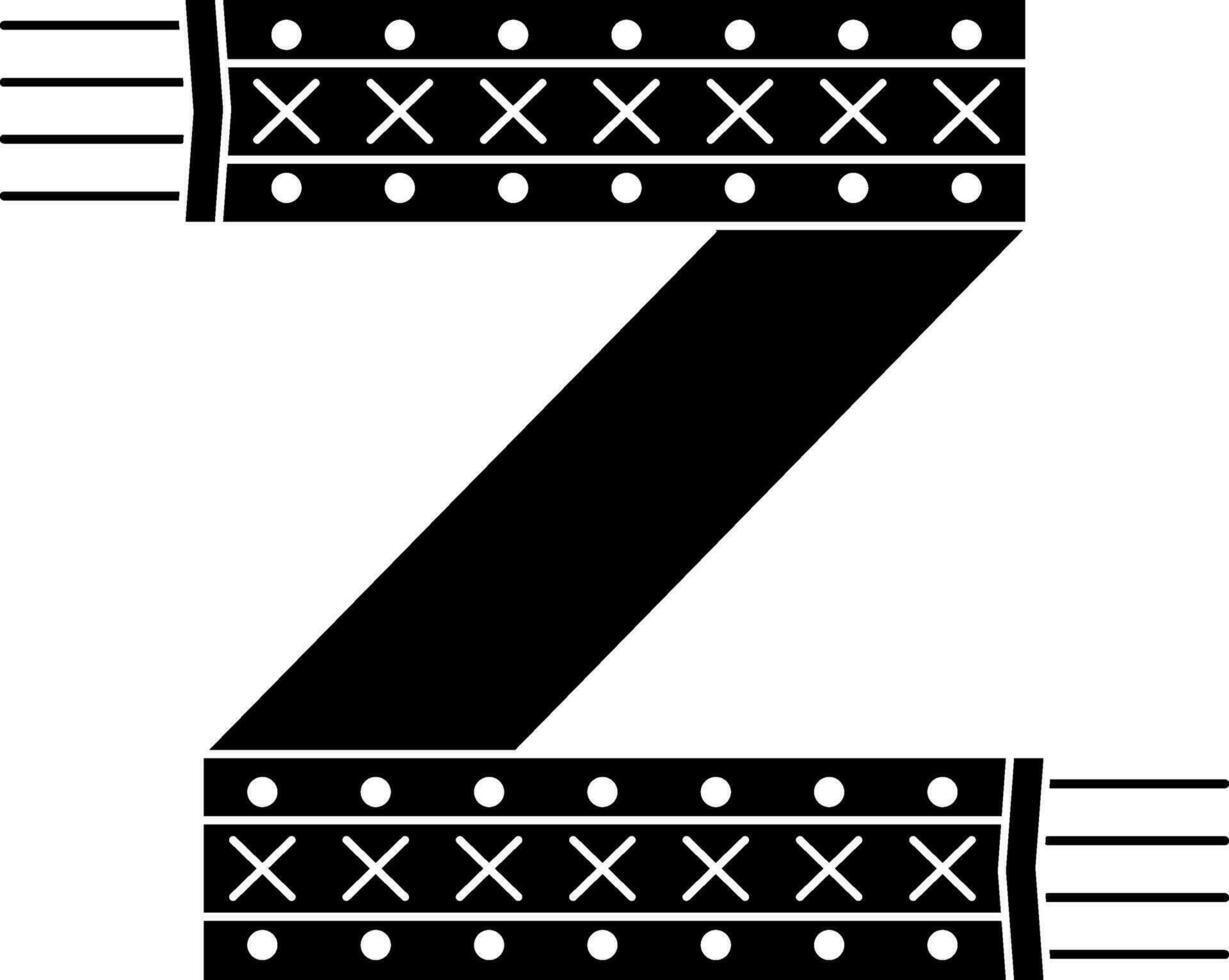 Flat style scarf icon in Black and White color. vector