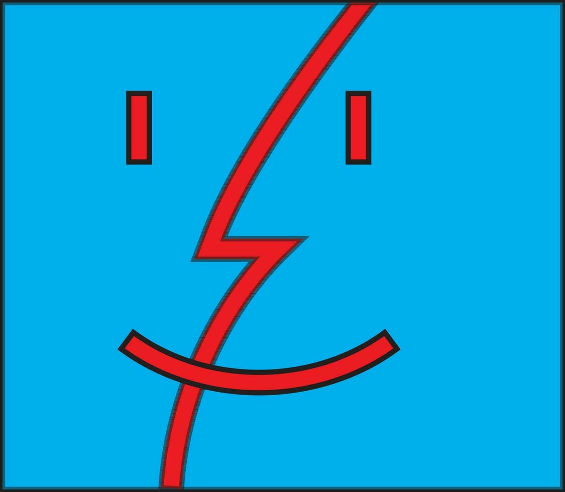 Red and blue finder. vector