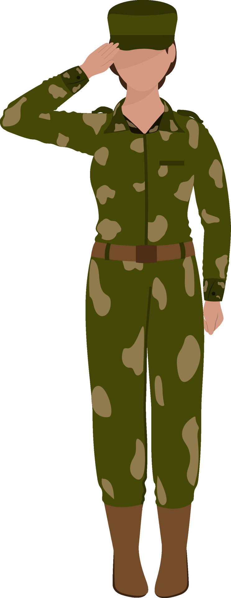 female soldier salute clipart