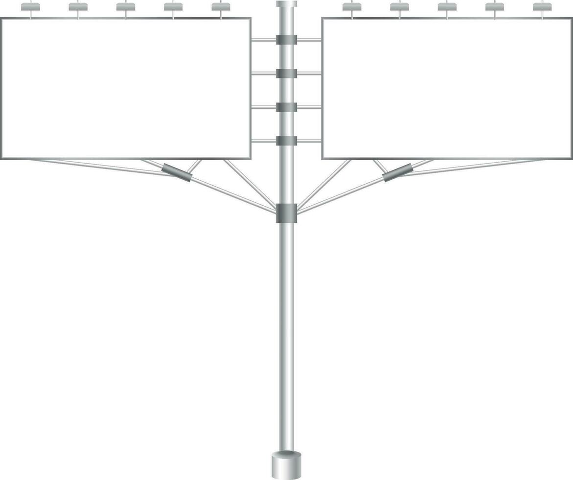 Isolated illustration of traffic billboard design on white background. vector