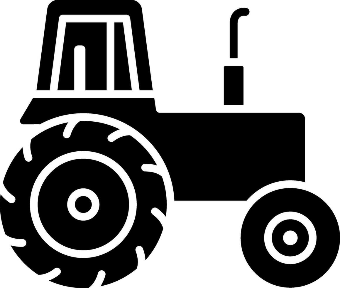 Illustration of tractor icon. vector