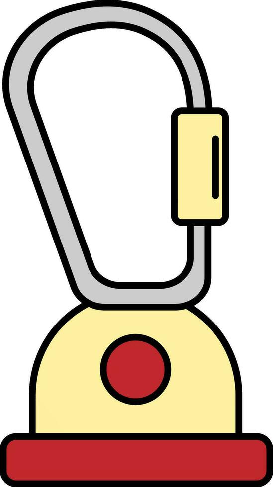 Colorful Carabiner Icon Or Symbol. vector